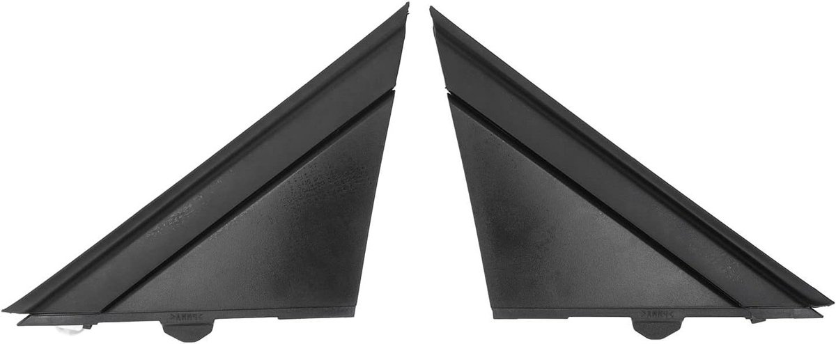 Decoratieve Spiegeldop voor FIAT 500 (2012-2017) - Zwarte Vervangingspaneel voor Links en Rechts, Stijlvolle Accessoires voor Auto's, Spiegeldriehoek voor Verbeterde Uiterlijk