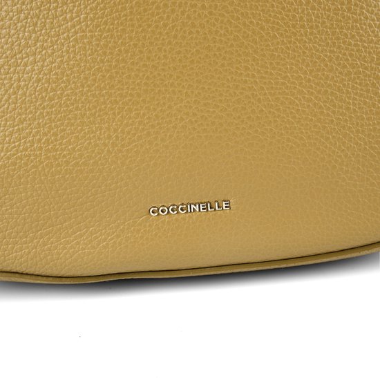 COCCINELLE Cuir sac à épaule bandoulière Nory Shoulderbag Seagrass kaki