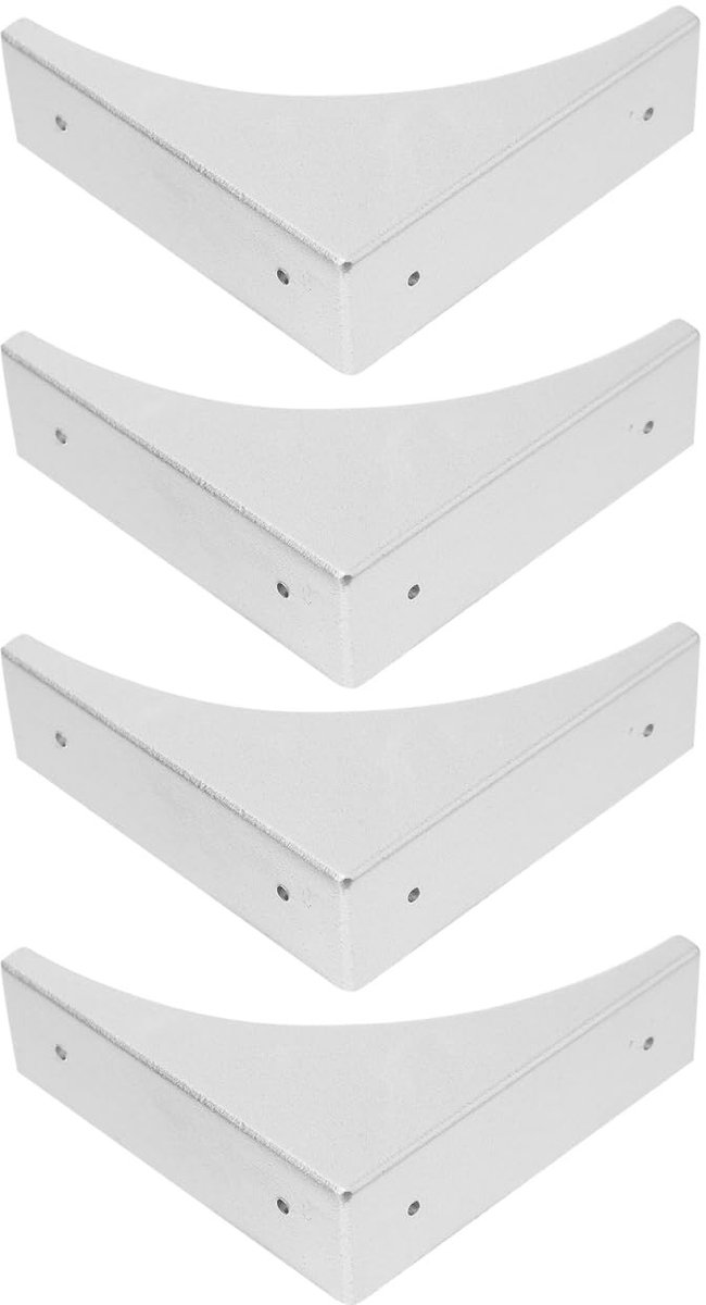 Store_9 - Hoekbescherming - Meubelbescherming - Duurzaam metaal - Zilver - Bescherming tegen stoten - Voor tafels, kasten en deuren - 4 hoekbescher...