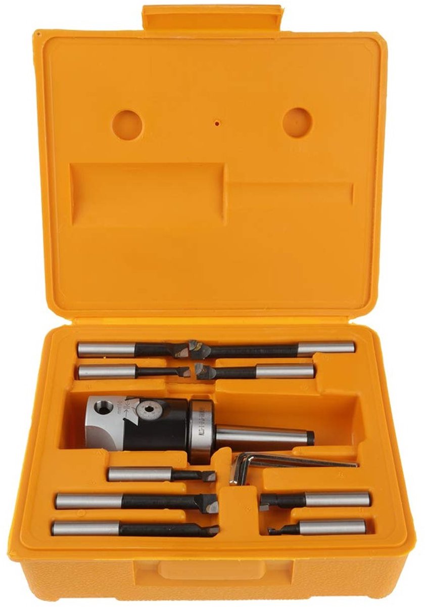 Boormachine kopset MT2 - M10 F1-12 boorkop voor precisiewerk en metaalbewerking, 20x20x10 cm