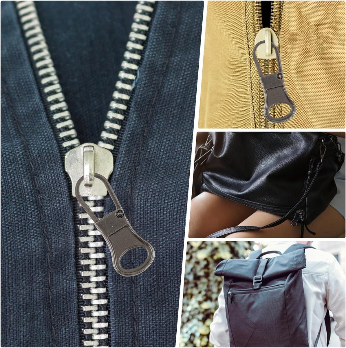 10 Stuks Vervangende Rits Trekker Set - Metalen Rits Pullers voor Kleding, Tassen, Koffers en Jassen
