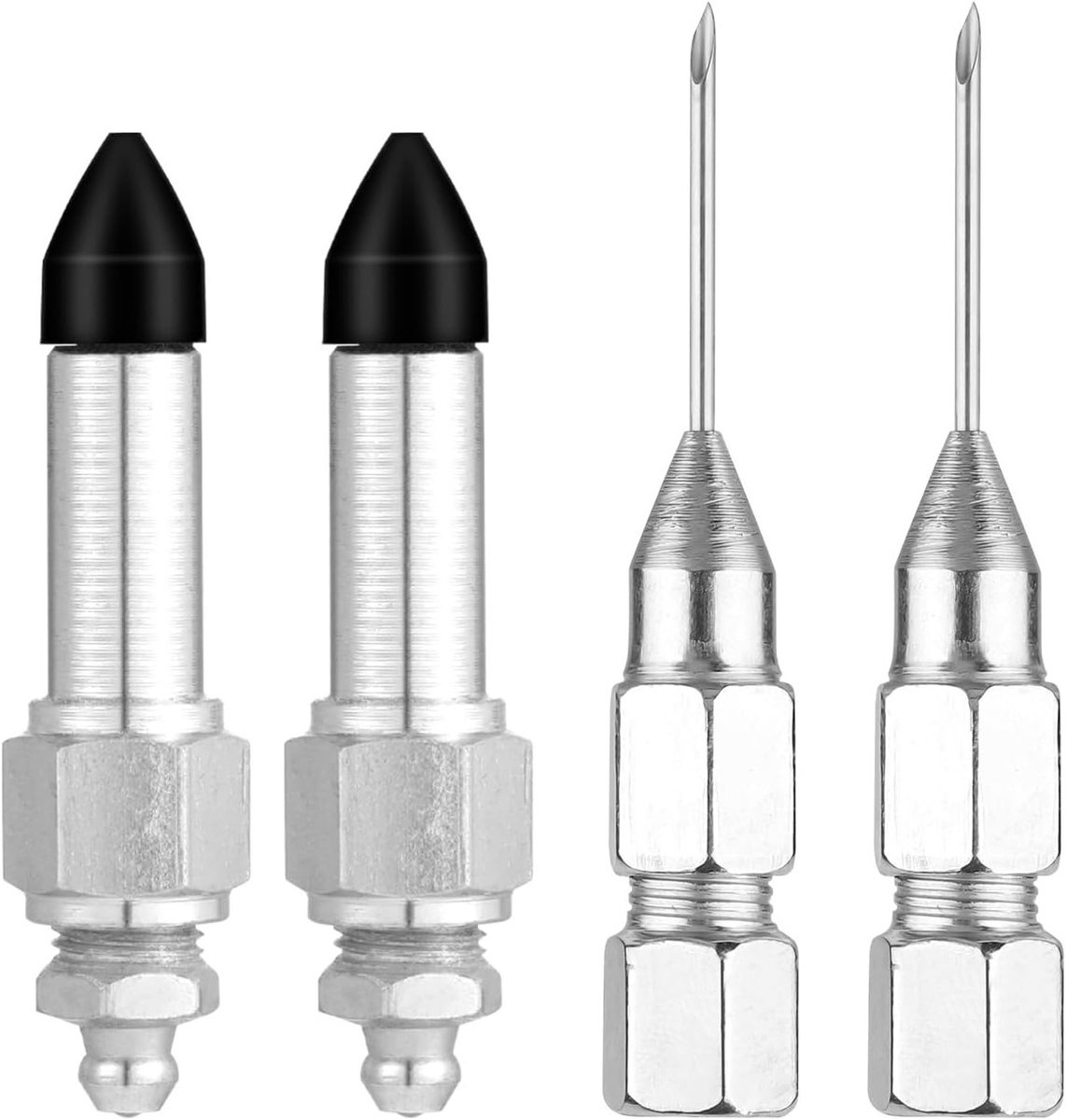 Grease Spray Naaldset - 4-delige Naaldspuit en Vetfitting Tool voor Smalle Ruimtes en Diepe Gaten, Ideaal voor Vetinjectie en Onderhoud van Machines