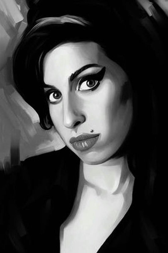 Amy Winehouse Poster - Zwart Wit - Pop - Muziek - Back to Black - posters - formaat 30x40cm - Woondecoratie - XS911