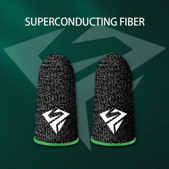 Gaming Vingerhoesjes - Mobiele Game Accessoires - Verbeterde Game Controle - Ultra Dun Carbon Fiber - 1 Paar - Zwart — afbeelding 5