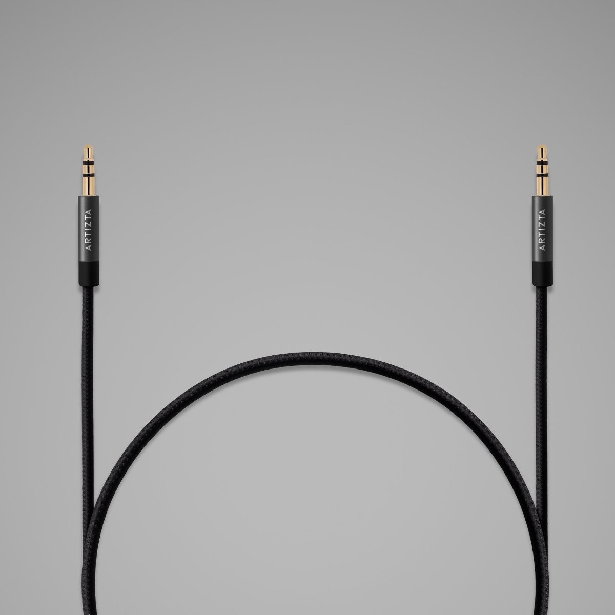 Artizta - AUX-kabel – OFC kern (zuurstofvrij koper) - zwart - 1 meter - vergulde connectoren