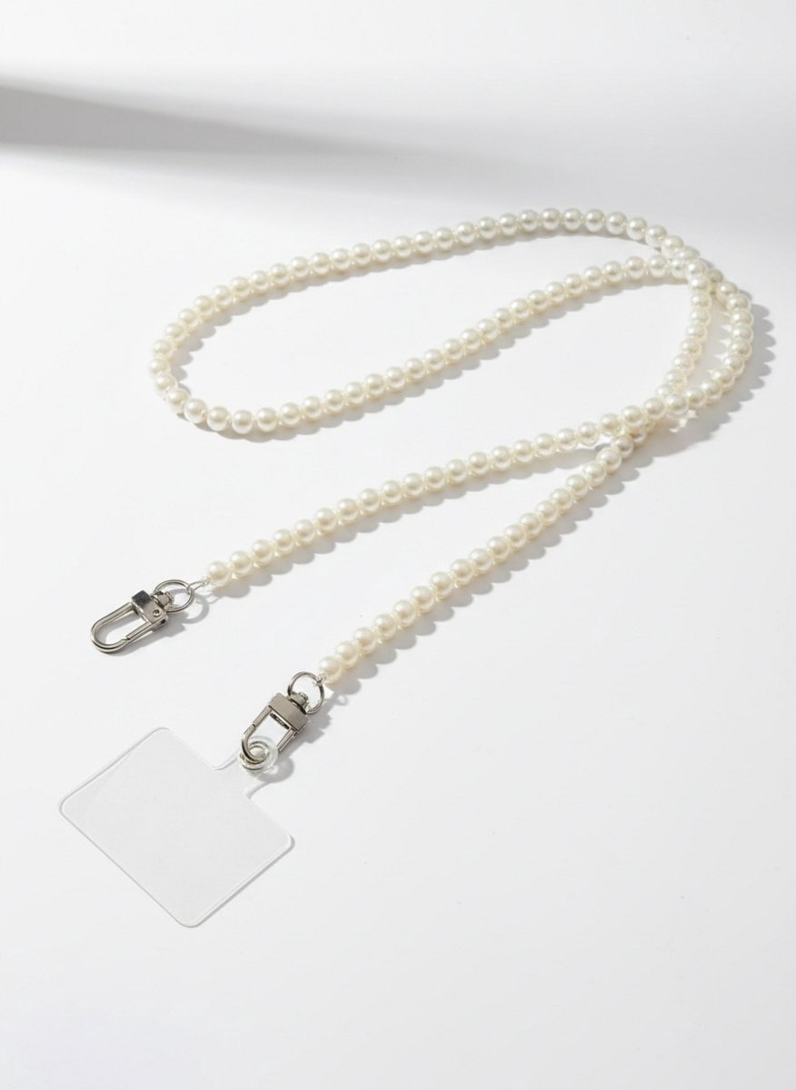Telefoonkoord - telefoonketting - parels - lang