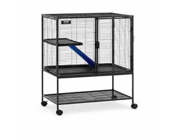 CYRO - Kattenren - Kattenhuis - Kattenkooi - Kattenbench - Kattenhuis Buiten - 4 laags - met Wielen - 77 X 52 X 92 cm - Zwart
