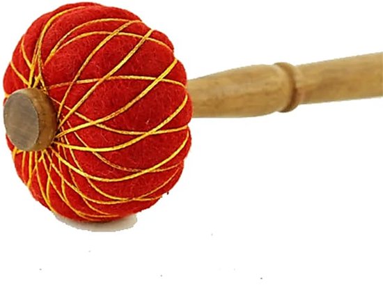 Klankschalen viltklopper M houten steel - Hout - Vilt - M van Ohm — afbeelding 2