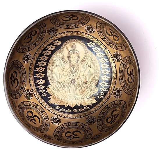 Lasergegraveerde klankschaal Lakshmi - ±1400-1600 G; ±22-24 Cm - ±1400-1600 g ; ±22-24 cm — afbeelding 2
