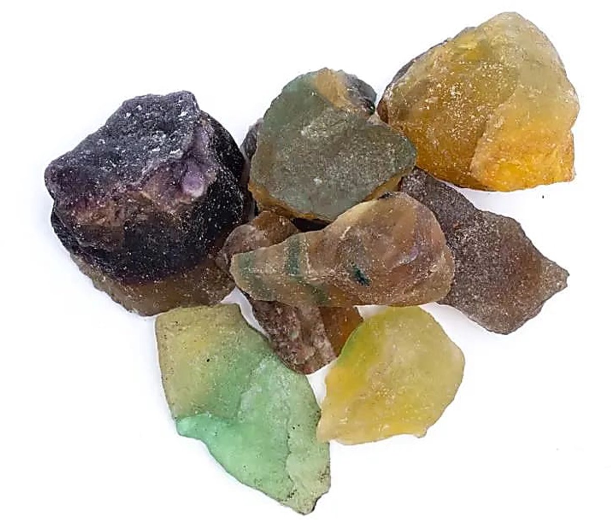 Ruw Regenboogfluoriet - ±3-8cm; ±1000g - ±3-8cm; ±1000g
