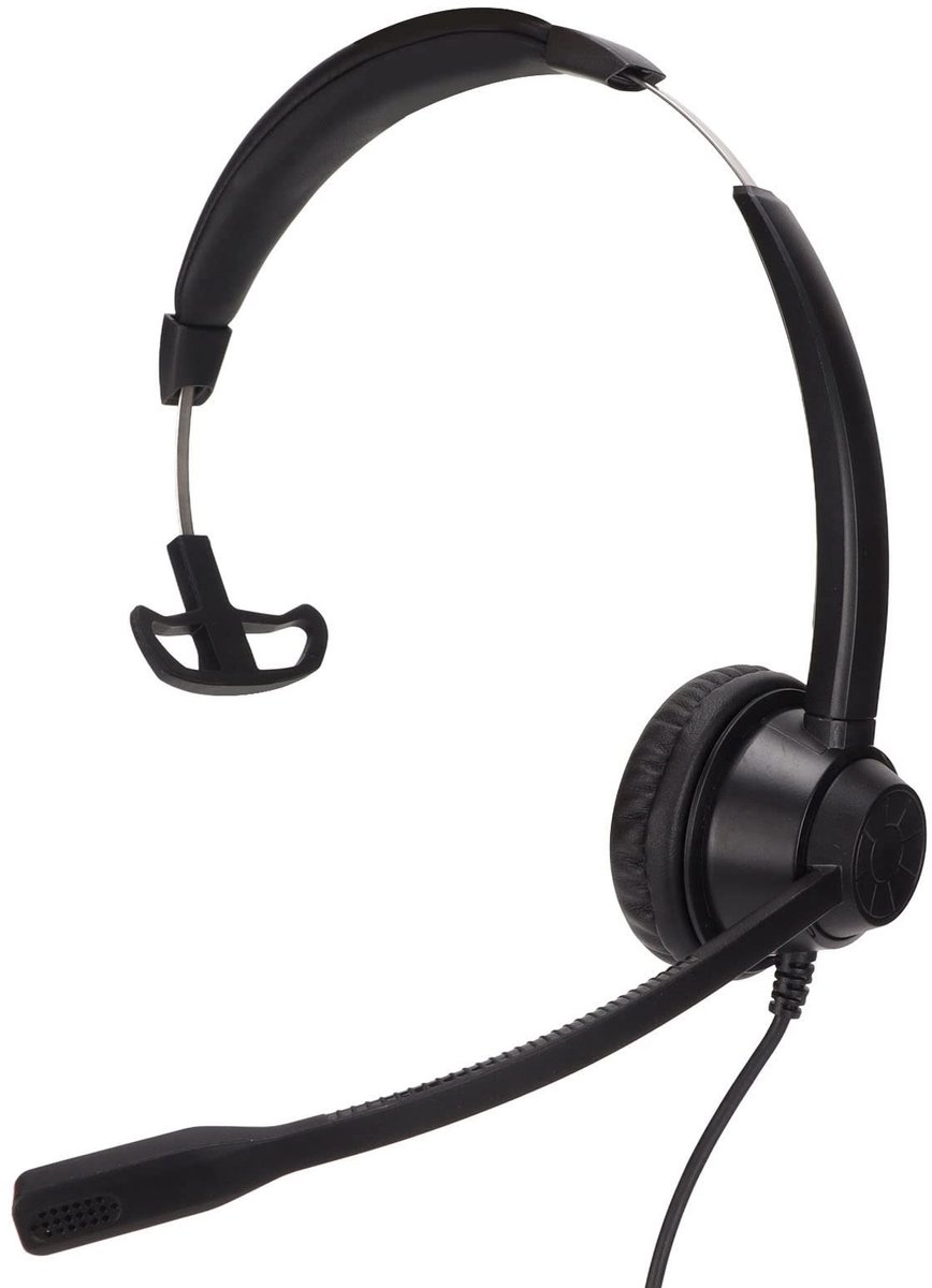 Store_9 - Bedrade Headset - Ruisonderdrukking - Draagbare headset met één oor - Zwart - Klantenservice headset - Voor callcenters en telemarketing ...