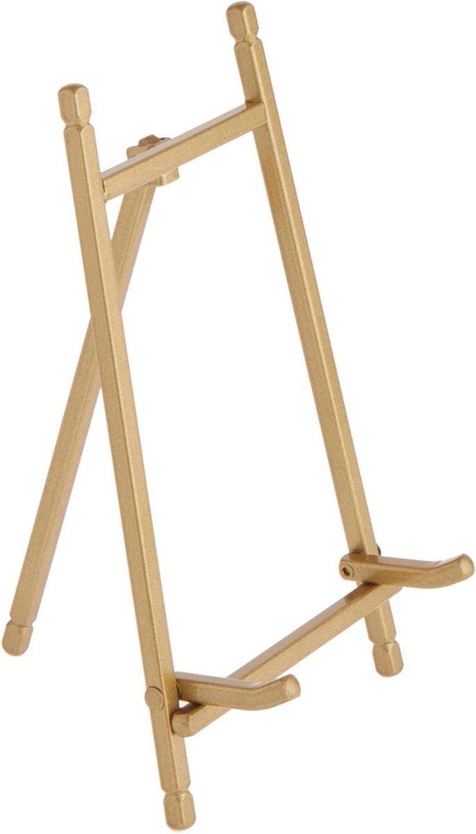 Metalen Ezel - Display Standaard - Objecten Presenteren - Satijn Gouden Afwerking