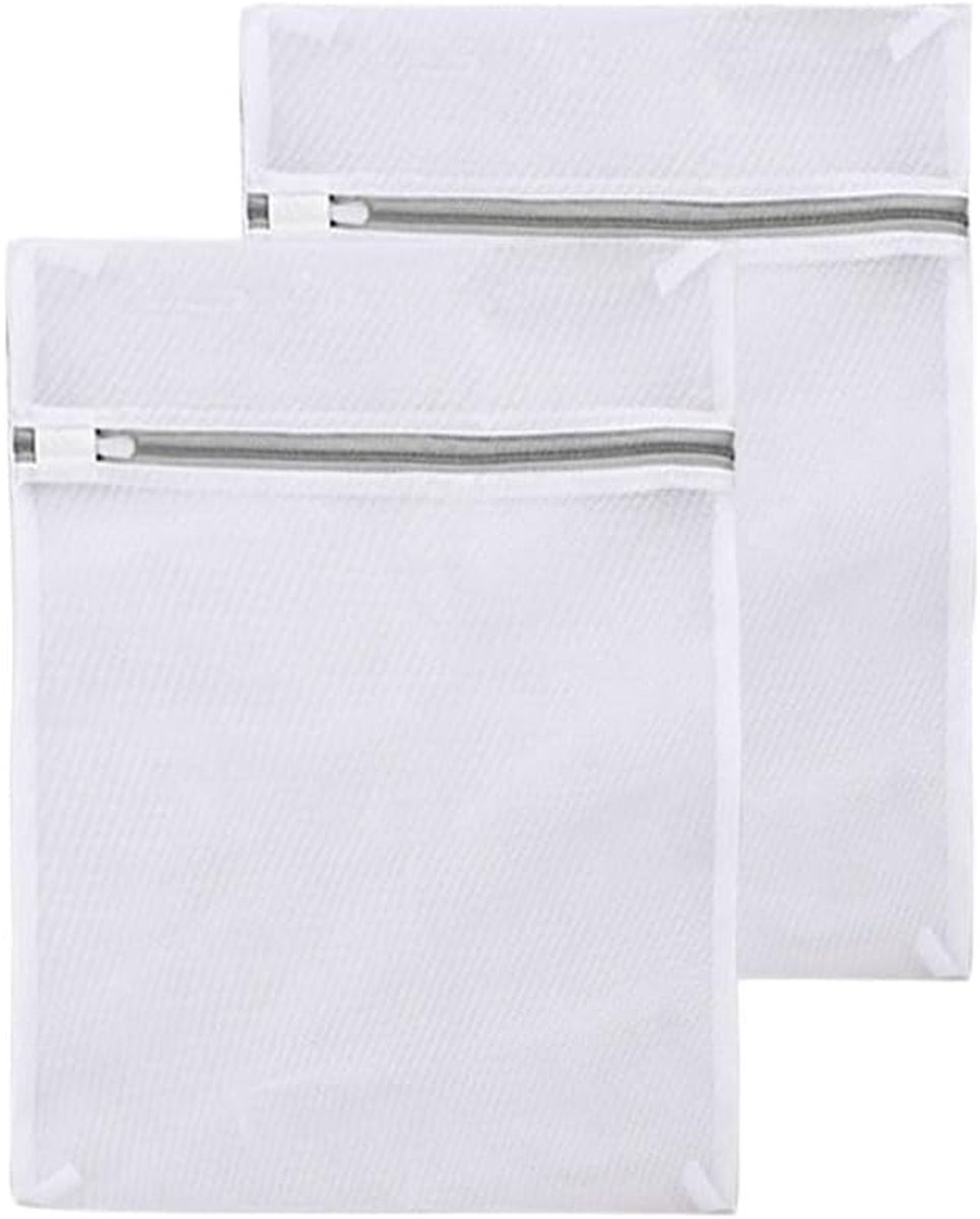 2-Piece Linen Waszak - Anti-Deformatie - Waszak Net voor Hemden - Broeken - Ondergoed - Vierkante Waszak M/L