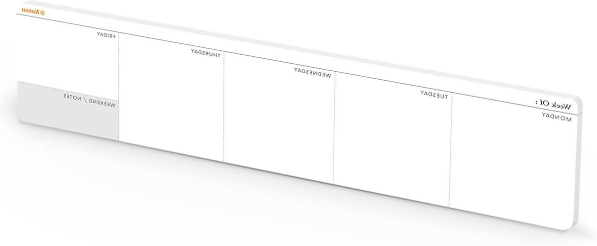Wekelijkse Planner Mini - Kladblok Kalender - Week Planning - Past onder Toetsenbord - 11 x 3 inch - Wit