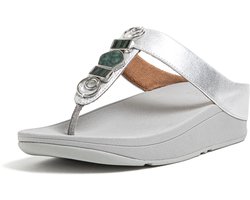 FitFlop Dames teenslippers Fino Stone en Trim Toe-Post sandalen EA1