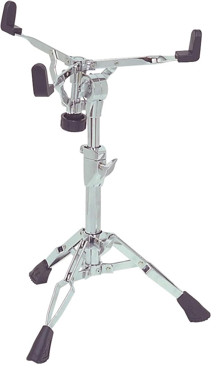 Snaredrumstandaard - Snare Statief - Drummen - Dubbele stangen - ca. 25 kg - Zilverkleurig