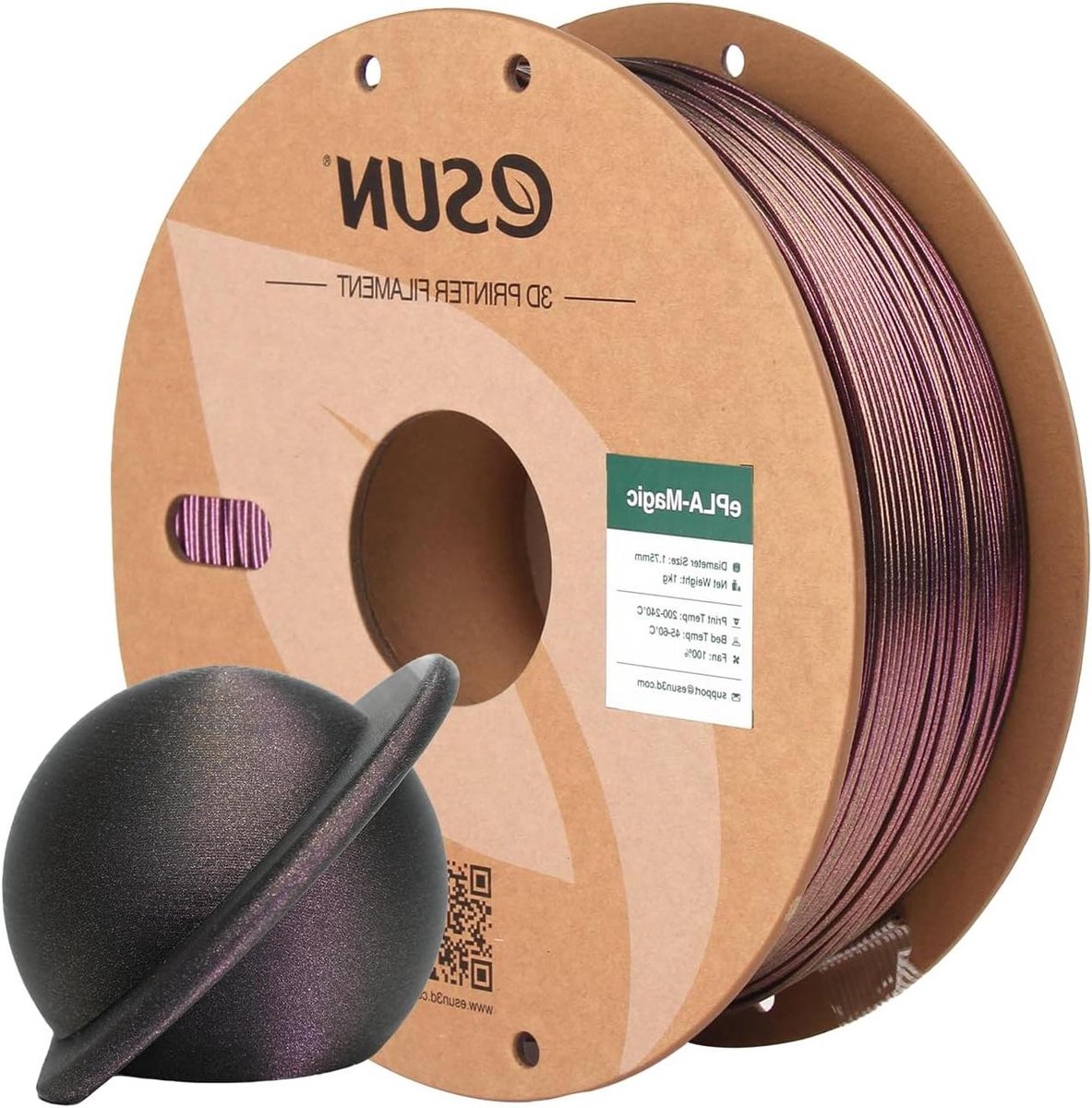 PLA Filament - 3D Printer Garen - Creatieve Projecten - Dubbele Kleur Effect - 1.75mm 1KG - Donker Violet
