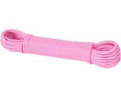 Waslijndraad - Roze - Kunststof - 20 Meter - Waslijn - Wassen - Drooglijn - Touw - Lijn - Waslijn - Was ophangen