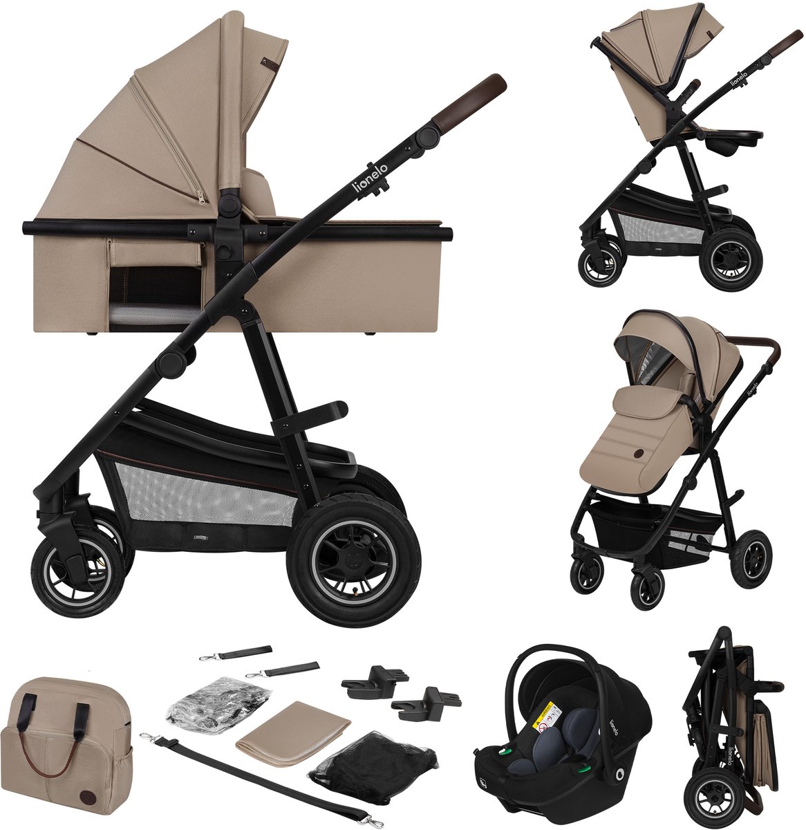 Lionelo Amber 3 in 1 Kinderwagen 3in1 - afbeelding 2