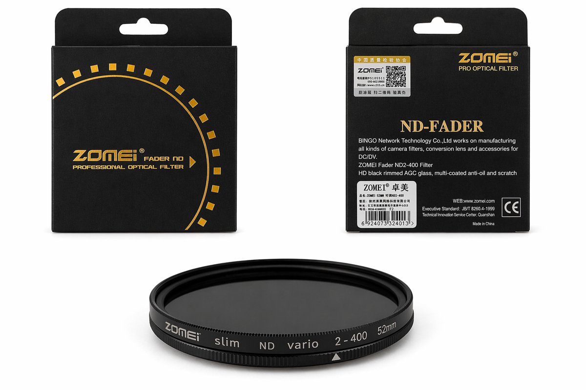 Zomei Variabel ND Filter ND2-400 52mm – Fader ND Lensfilter Pro Optical