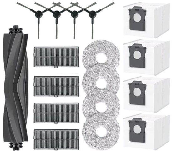 17-delige accessoire set voor stofzuigers, geschikt voor Dreame L40 Ultra AE/D20 Ultra / RLD31SE / Mova E40 Ultra: hoofdborstel, filter, dweil