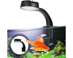 KZQ LED Aquarium Klemspot 5W Volspectrum voor Kleine Vissenbak 3 5 mm Glas Universele Opklembare Aquariumlampen Zwart