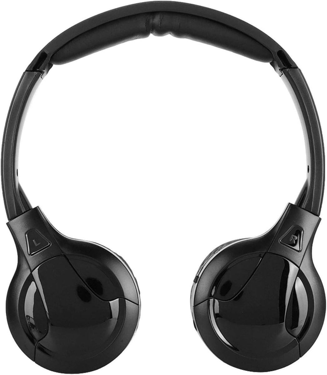 Draadloze Infrared Stereo Audio 2 Channel Hoofdtelefoon - Yctze Car Earphone voor Hoofdsteun DVD