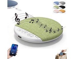 Ultradunne Bluetooth-kussenspeaker – een mini-draagbare speaker die onder je kussen past – een draadloos slaapapparaat met witte ruis en een timerfunctie – voorzien van geluidsgeleiding naar de benen – geschikt voor zijslapers – groen