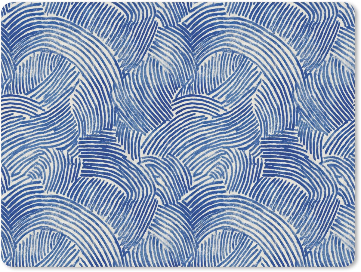 Muismat 12x10 cm - Mousepad Modern - Abstract - Blauw - Muismatten