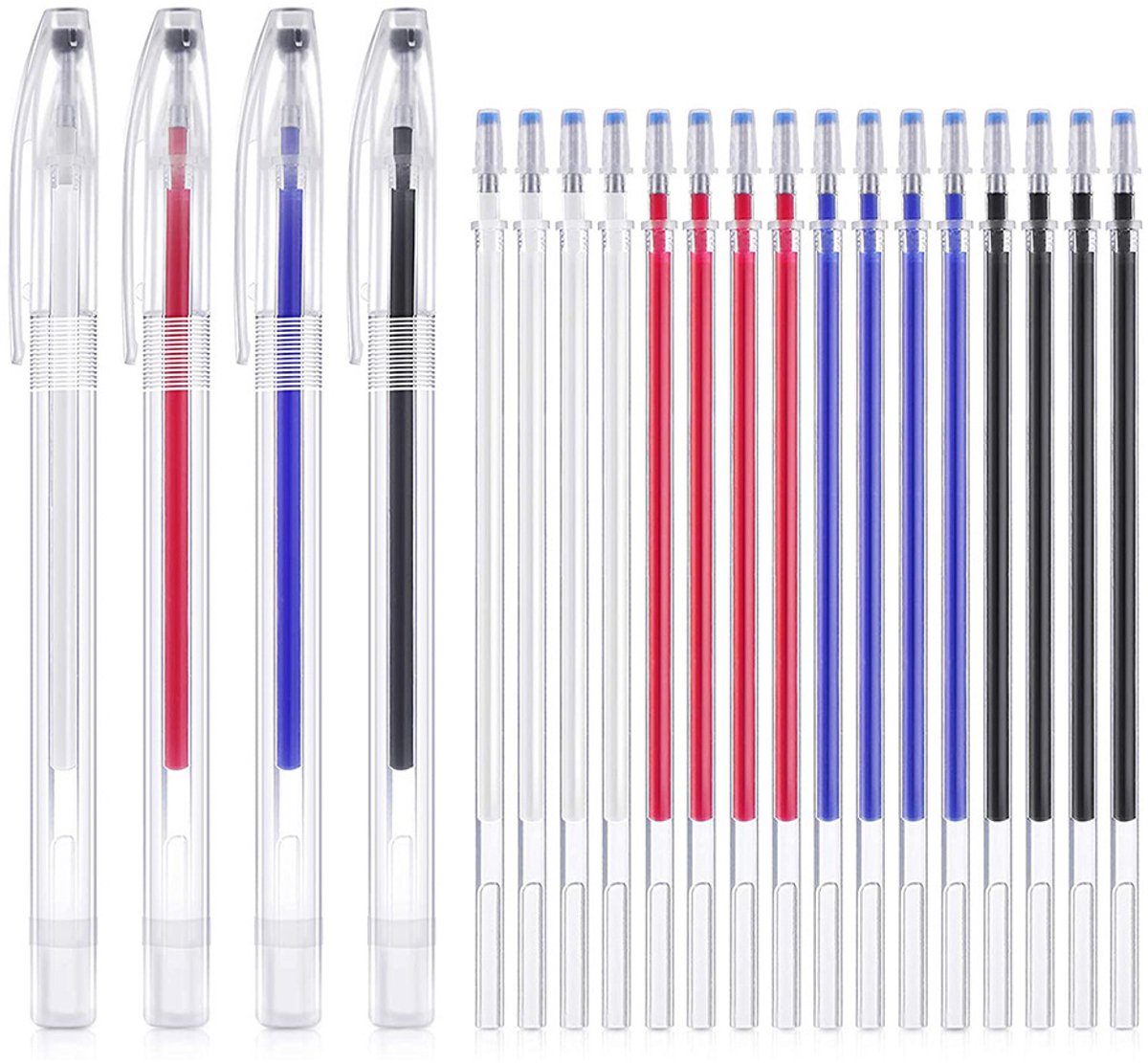 Textielstiften - wateroplosbare stift - 4 kleuren - met 20 navullingen - stoffen markeerstift - uitwisbare stiften - Naaien - Fournituren - uitwisbare stiften - voor quilten, naaien, dressmaking