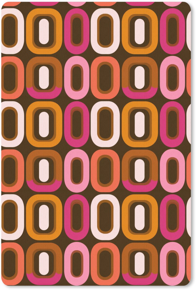 Muismat 13x20 cm - Mousepad Modern - Retro - Kleurrijk - Muismatten