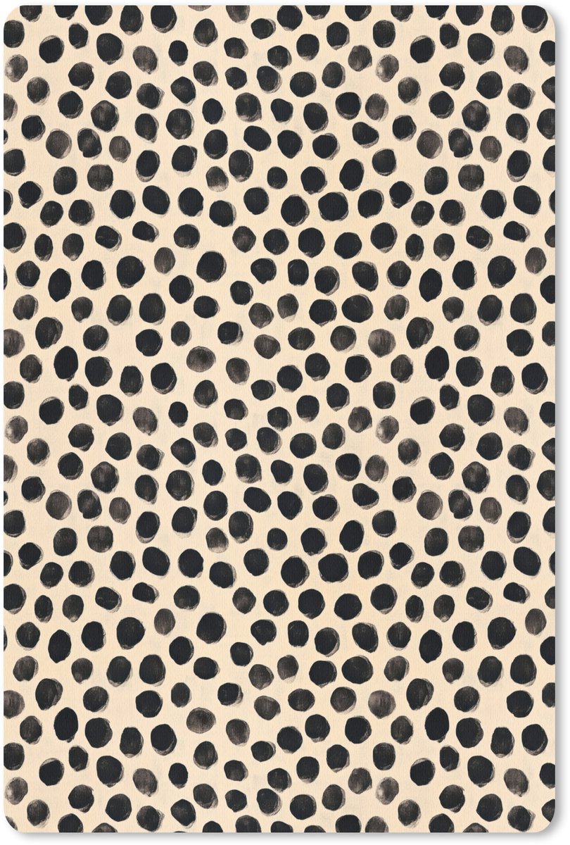 Muismat 13x20 cm - Mousepad Stippen - Patroon - Zwart - Muismatten