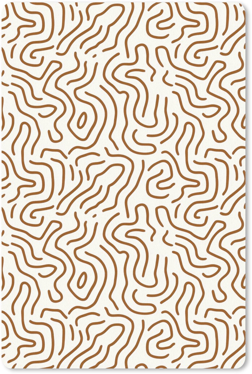 Muismat 13x20 cm - Mousepad Minimalistisch - Patroon - Terracotta - Muismatten