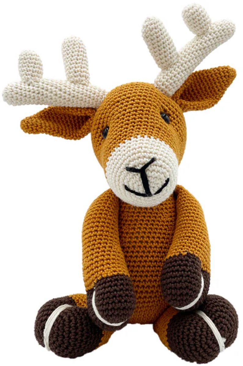 Haakpakket Hertje Ot – DIY Knuffels Haken – Compleet Pakket met Garen, Oogjes en Patroon