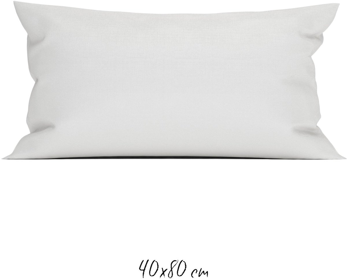 Heckettlane Binnenkussen - 40x80 cm Kussen - Kussenvulling - Voor Sierkussen - 100% Polyester - Wit