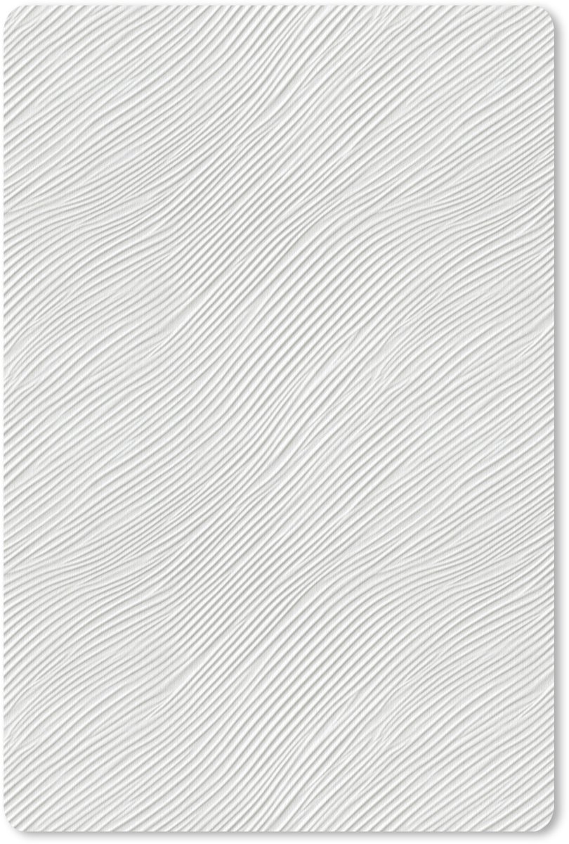 Muismat 13x20 cm - Mousepad Golven - Ribbels - Wit - Muismatten