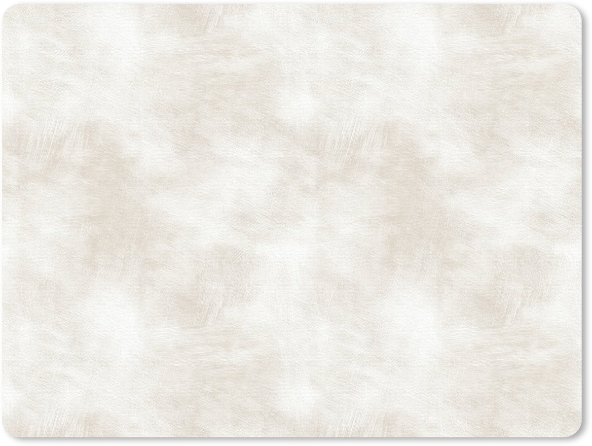 Muismat 12x10 cm - Mousepad Subtiel - Structuur - Beige - Muismatten