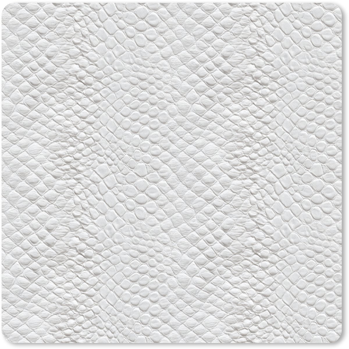 Muismat 20x20 cm - Mousepad Slang - Patroon - Wit - Muismatten