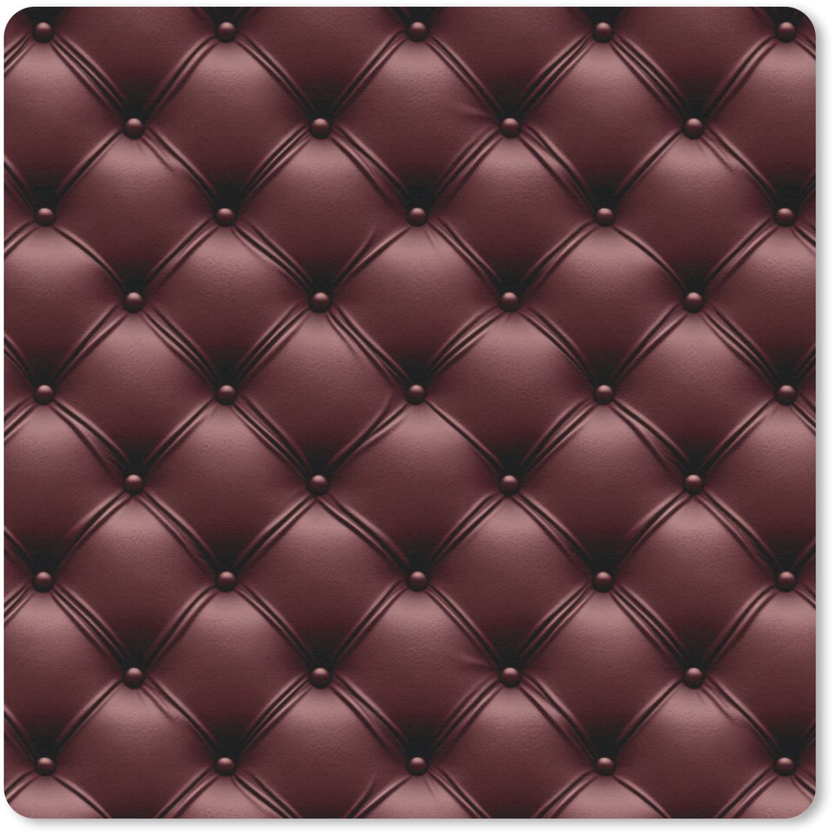 Muismat 30x30 cm - Mousepad Leer - Patroon - Bordeaux - Muismatten