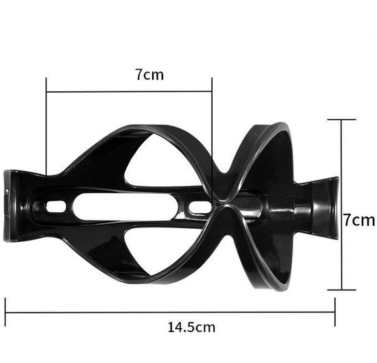 2-stuks Kunststof bidonhouder voor mountainbike - Bidonhouder voor fiets - Verdikte bidonhouder - Bidonhouder - Inclusief schroeven - Aantrekkelijk design - Eenvoudige installatie - Geschikt voor fietsen, mountainbikes, enz. - Zwart — afbeelding 2