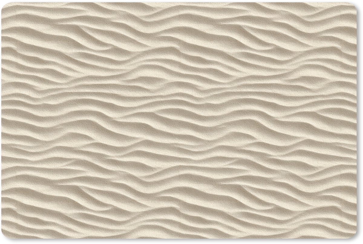 Muismat 13x8 cm - Mousepad Zand - Golven - Beige - Muismatten