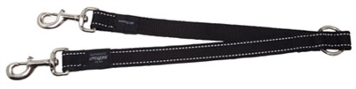 Rogz For Dogs Lumberjack Hondenriem Splitter - 25 mm x 43 cm - Zwart