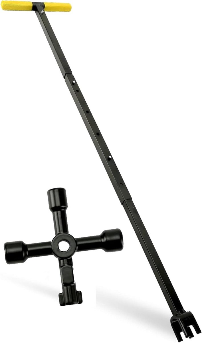 Vouwbare Watermeter Sleutel met T-Handvat, Multifunctionele Sleutel voor Ventielen, Kranen en Reparaties, 20 x 95 cm, Ideaal voor Thuisgebruik en Klussen