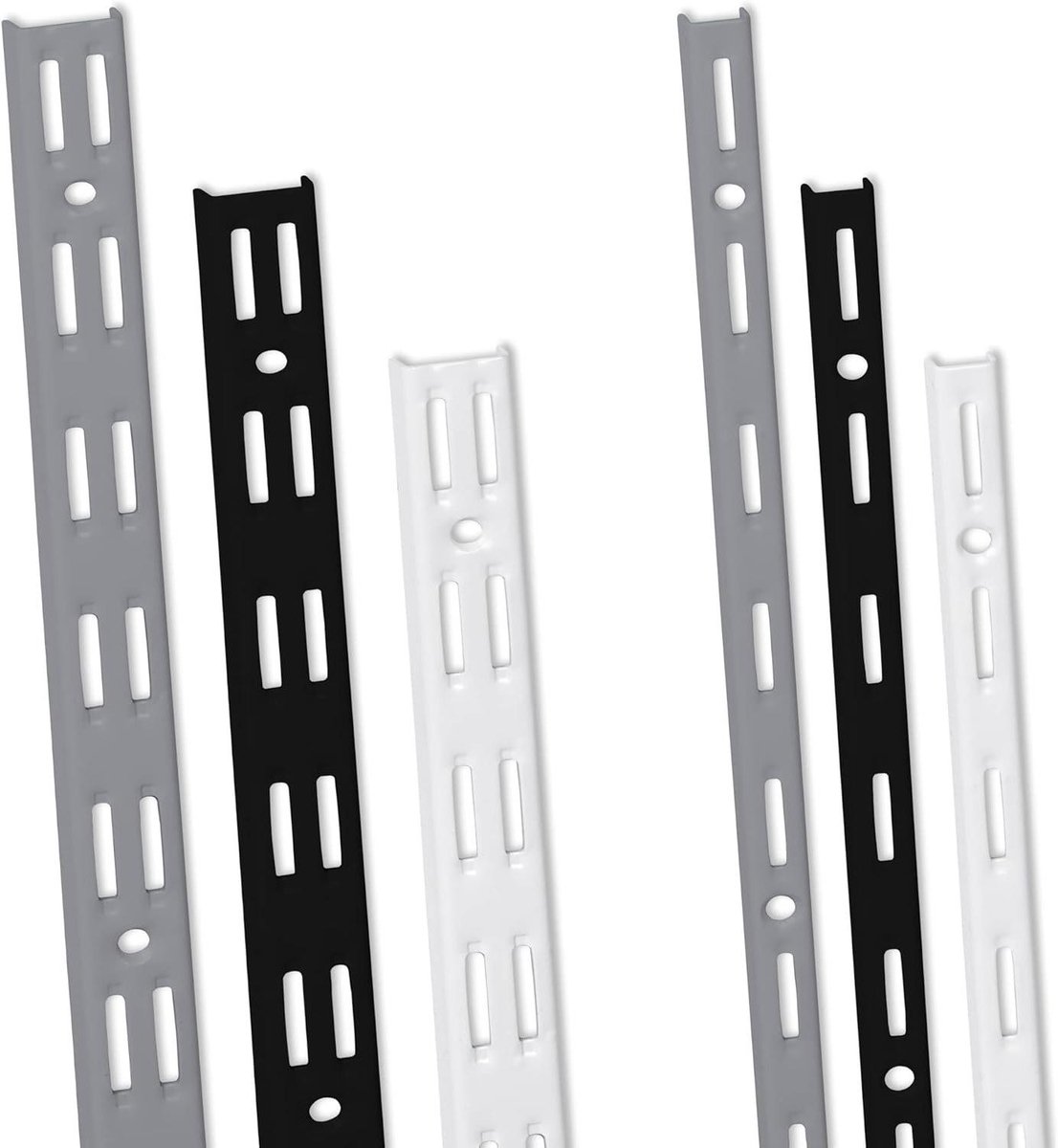 Wandrails - Wandsteunen Plankdragers - Opbergsysteem Creëren - Gepoedercoat Staal - 50 cm - Wit
