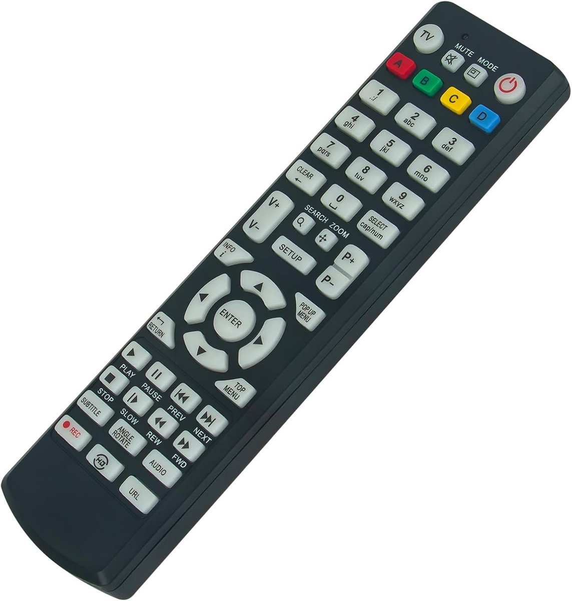 Vervangende Afstandsbediening - Universele Afstandsbediening - TV Bediening - Geen Installatie Nodig - 10 x 5 x 2 cm - Zwart
