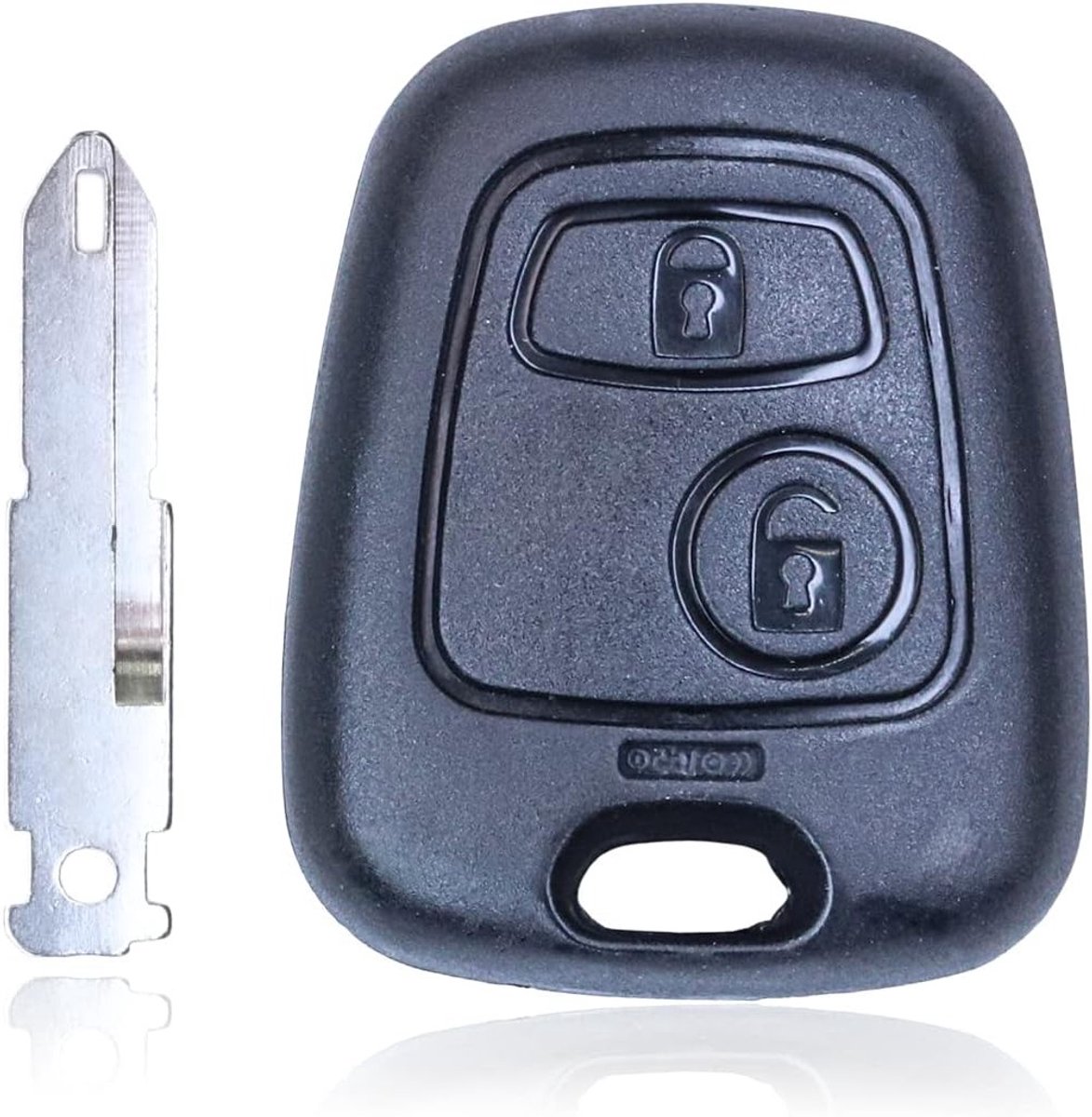 Flip Key Remote Control Sleutelhanger met 2 Sleutels en Mes voor Peugeot en Citroën Modellen zoals 107, 207, 306, 307, 406, 407, C1, C2, C3, C5, C6