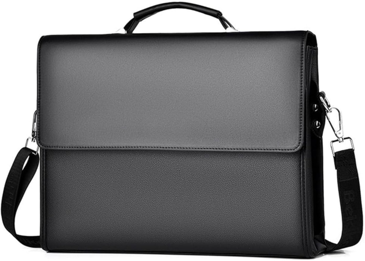 Leren Laptoptas - Laptoptas - Leren Tas - Luxe Leren Laptoptas - Werktas - Schoudertas - Business Tas - Leren Business Tas - 12,9 inch - Zwart - van Imperatoris