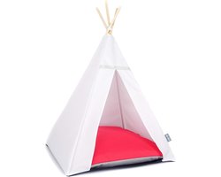 Huisdier Tipi Tent - Hondenmand Kattenmand - Comfortabel Rusten - Waterdicht Materiaal - 55x55x82cm - Raspberry