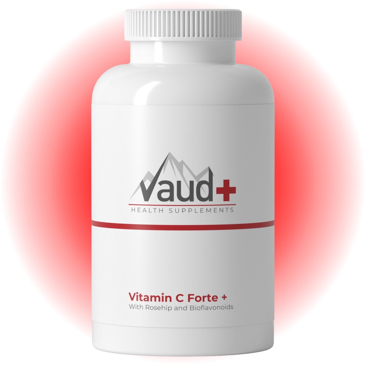 Vaud Vitamin C Forte Tabletten - Hooggedoseerde Gebufferde Vitamine C 873mg (Mild voor de Maag) - Verrijkt met Citrus Bioflavonoïden en Rozenbottel - Krachtige Ondersteuning voor Immuunsysteem, Weerstand, Energie en Tegen Vermoeidheid - Vegan
