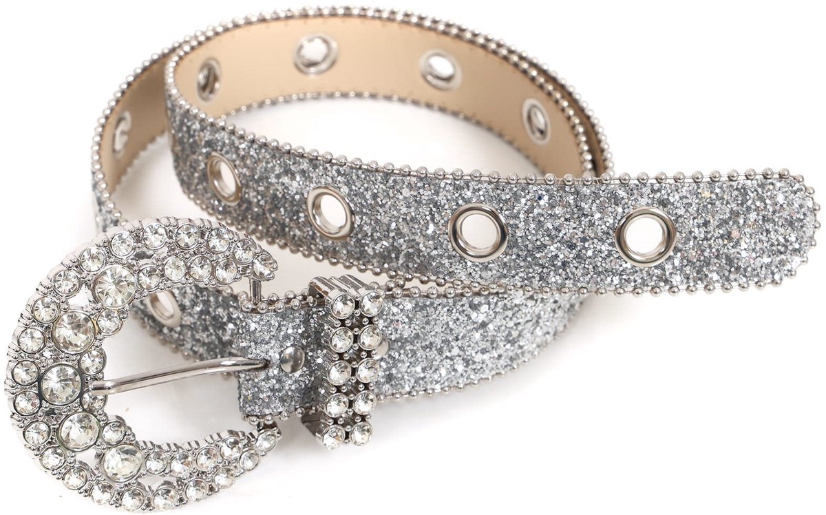 Riem strass smal - Zilver